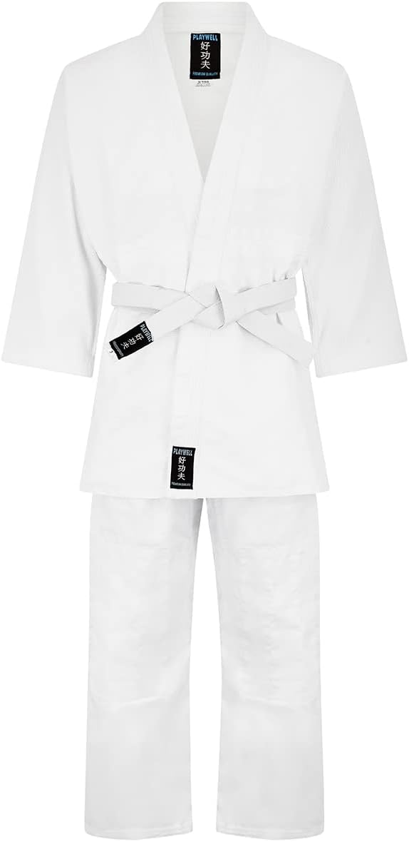 Playwell - Kimono Jiu Jitsu - Blanc Uni - Basique – €24,99