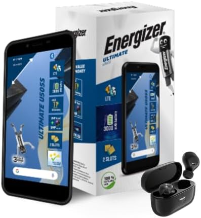 Téléphone portable prépayé Energizer U505S – Android 11, Écran 5", Double SIM