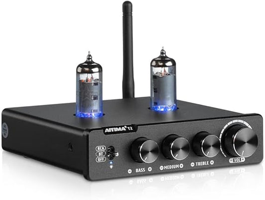Préamplis AIYIMA T2 Bluetooth 5.0 – Tubes à vide 6K4