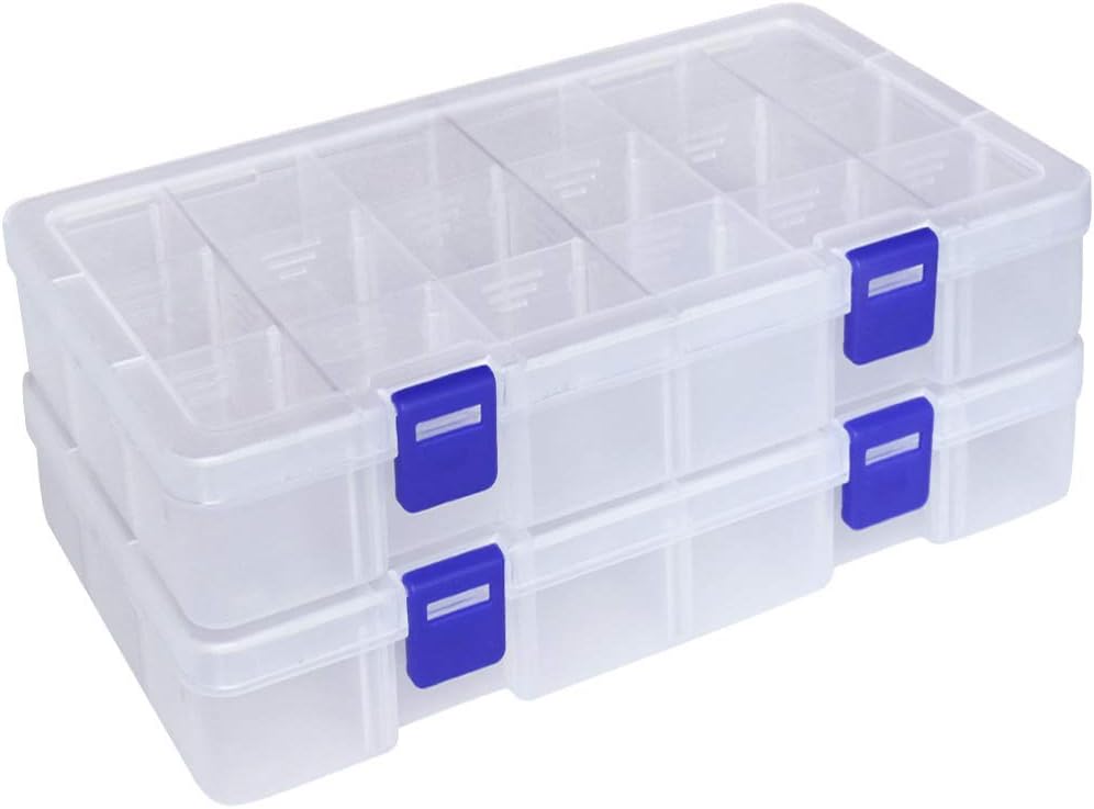 Qualsen - Boîte de Rangement - Compartiments Amovibles - Transparent – €6,49
