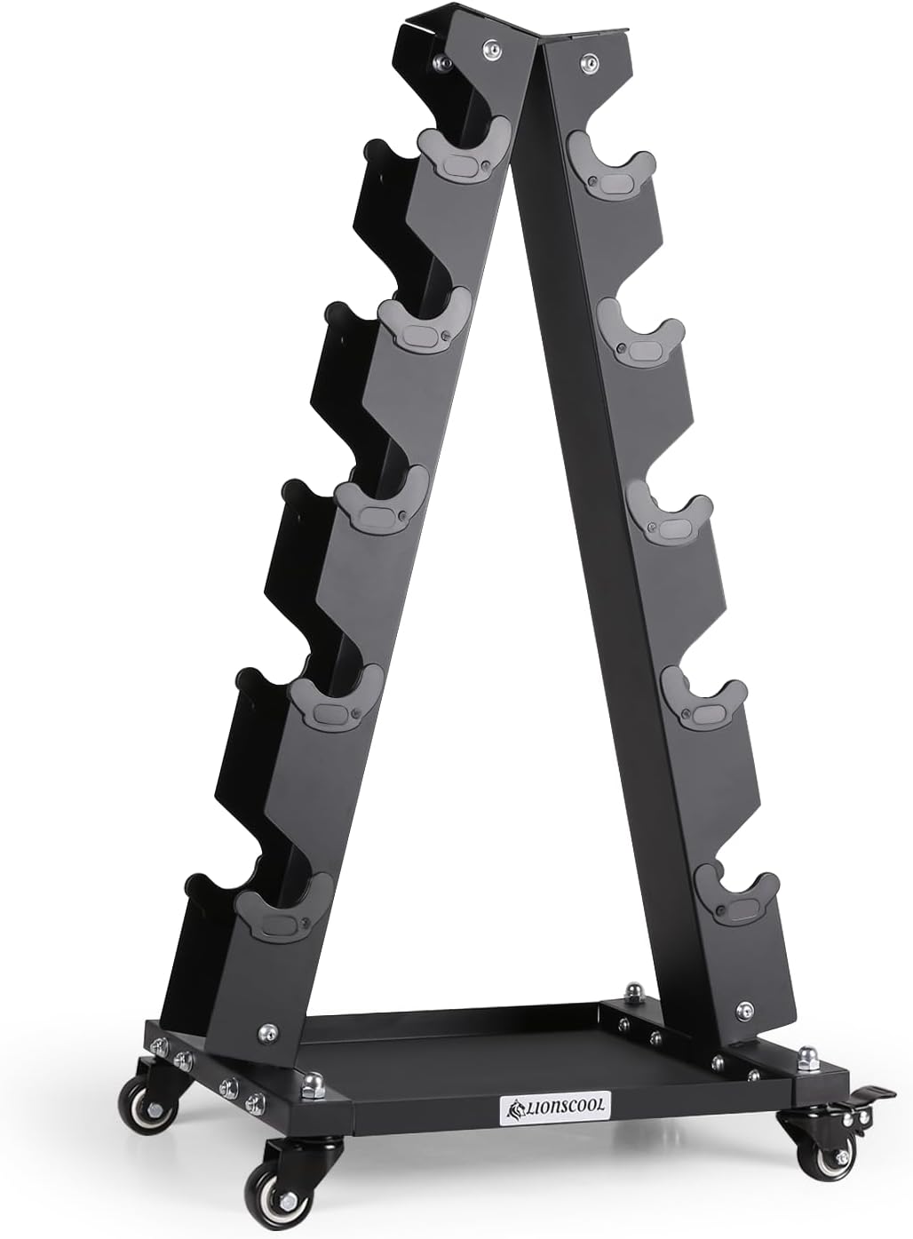 LIONSCOOL - Rack d'Haltères - Acier Solide - Roues et Plateau – €36,99