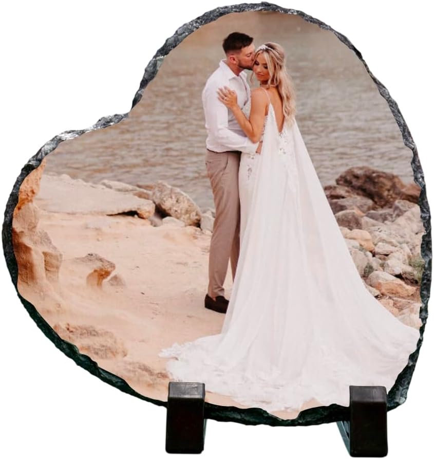 Precision Designs - Ardoise Photo Coeur - Design Élégant - Avec Support – €10,07
