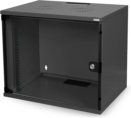 Rack pour ordinateur et serveur DIGITUS 19 Pouces 7U – Noir – Porte vitrée