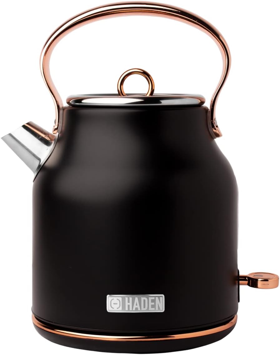HADEN - Bouilloire Électrique - Rétro Noir - 1.7L, 3000W – €25,95