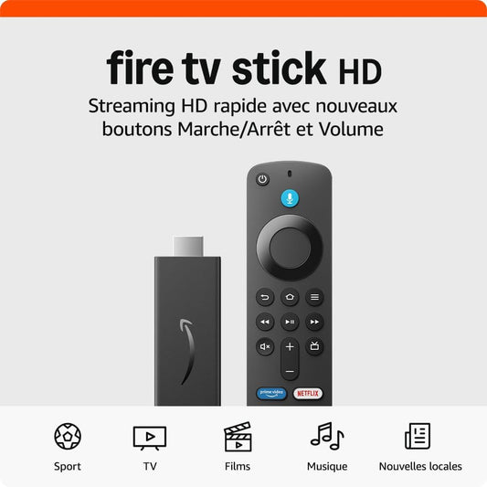 Amazon - Clé TV - HD Streaming - Télécommande Alexa – €34,99