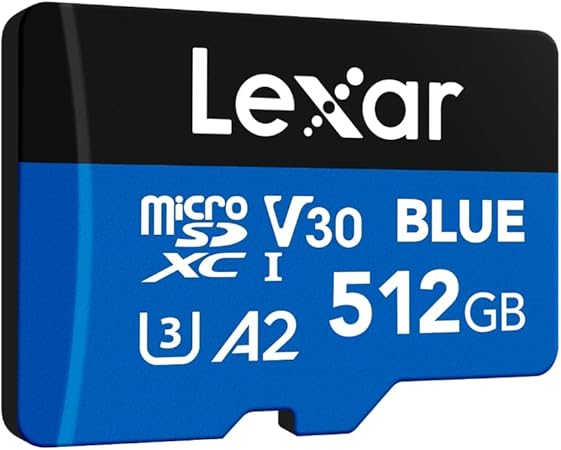 Carte Micro SD Lexar 512Go – Jusqu'à 160 Mo/s – UHS-I