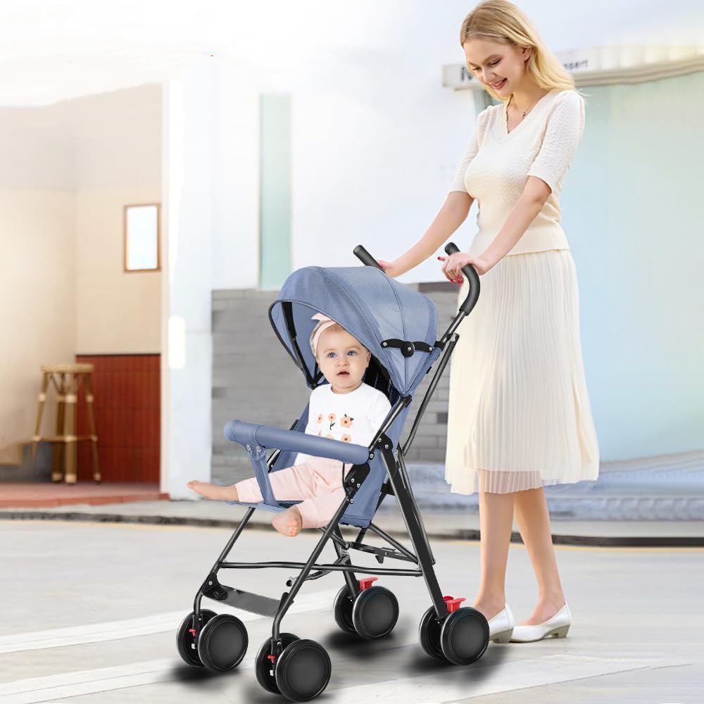 HUOLE - Poussette Bébé - Tout Terrain - Pliable Compacte – €35,99