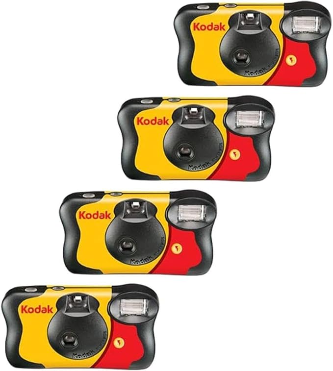 Appareil photo jetable KODAK FunSaver – Lot de 4 – Flash 800 ISO