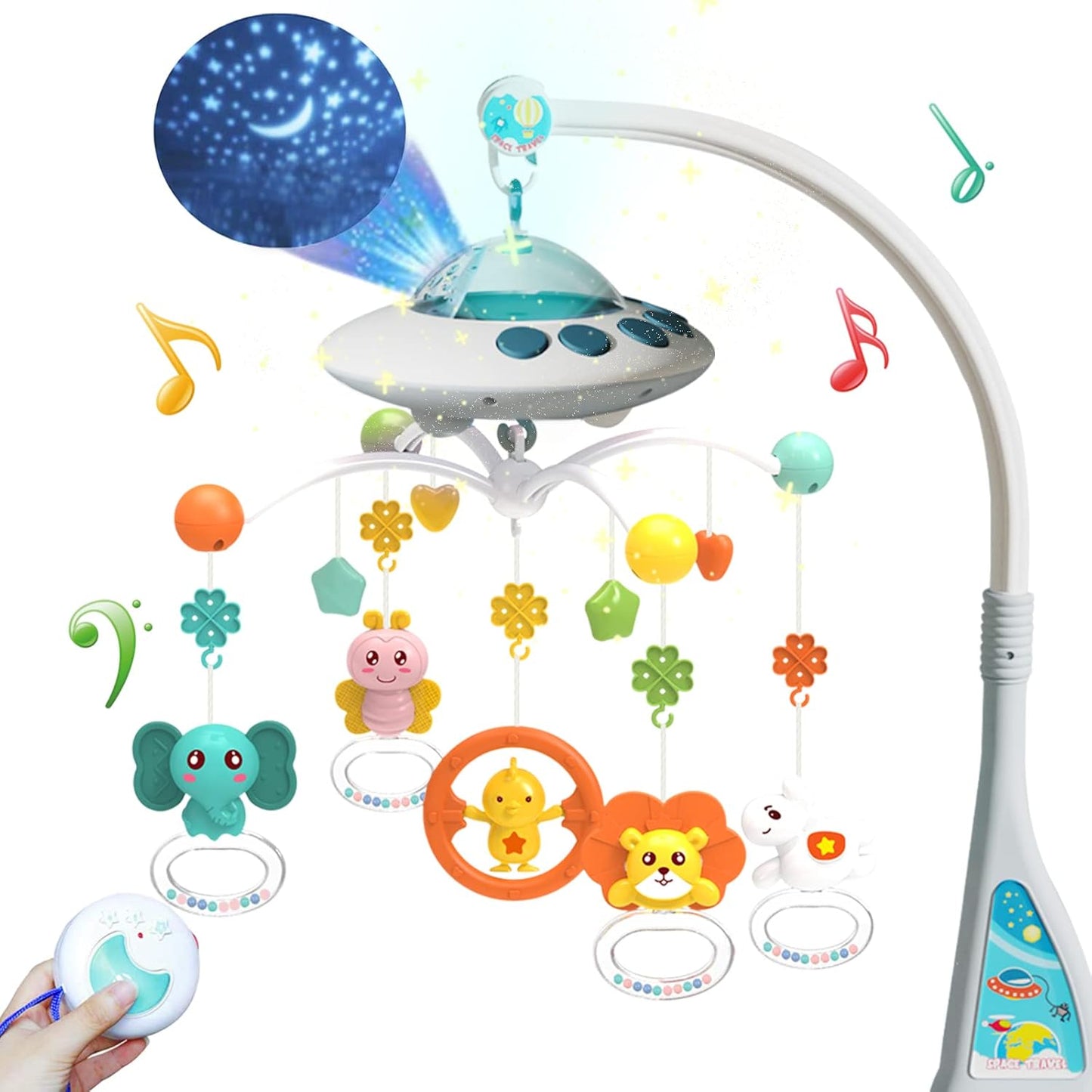 Eners - Mobile Musical - Télécommande - Projecteur Lumineux – €30,99