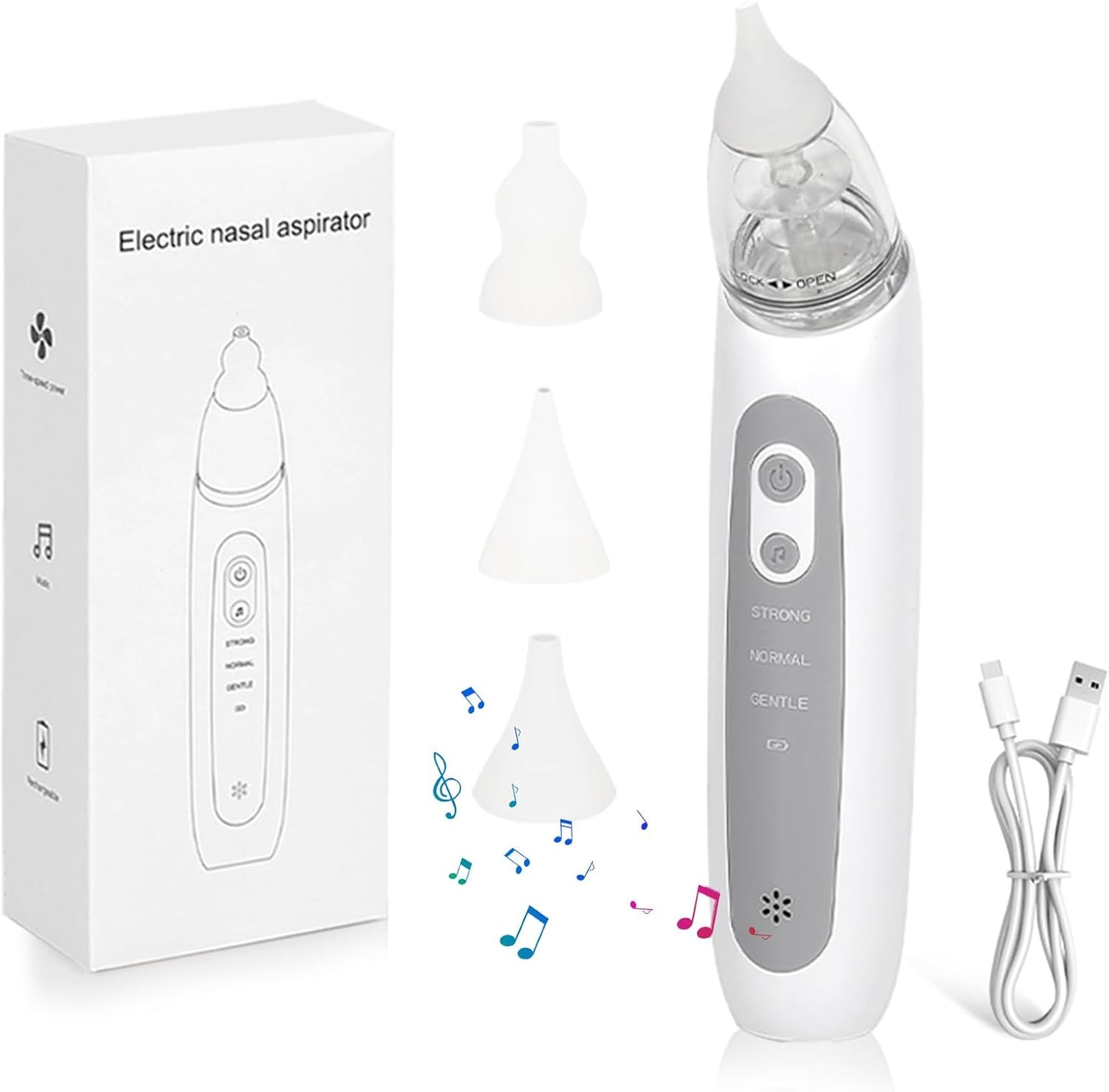 AZTCLIGHT - Aspirateur Nasal Électrique - 3 Niveaux de Succion - Silicone Doux – €25,99