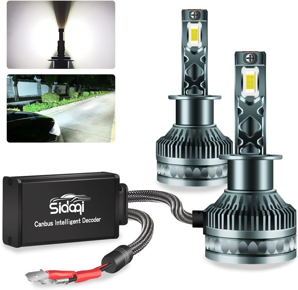 Sidaqi - Ampoules LED H1 - 6000K Blanc - 130W 27000LM – €46,99
