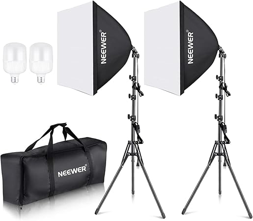 Softbox NEEWER Kit d'éclairage – 700W, 60x60cm, LED 5700K