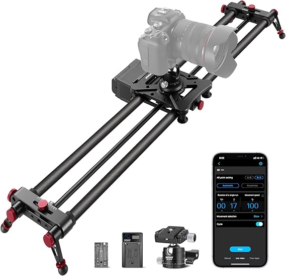 Rail NEEWER 100cm – Curseur de Caméra Motorisé – Fibre de Carbone