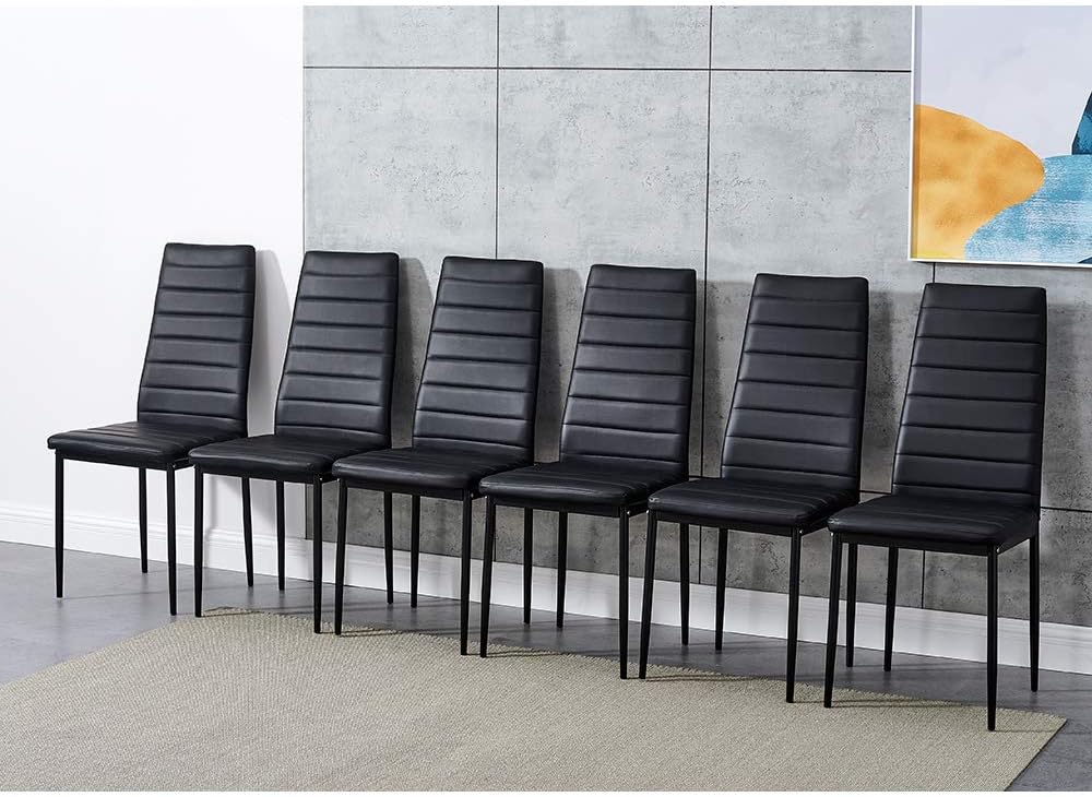Panana - Chaises de Salle à Manger - Similicuir - Pieds Métal – €45,49