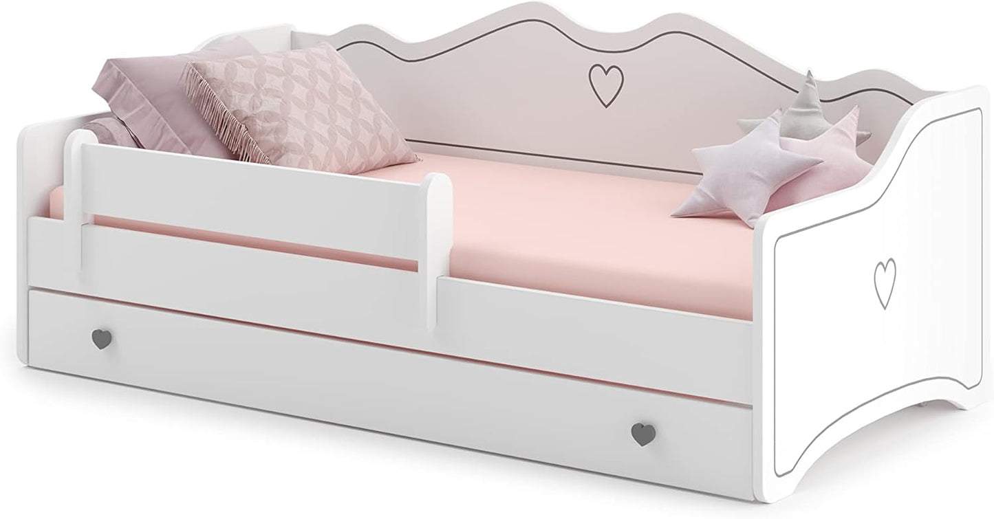 KOBI - Lit Enfant 80x160 cm - Avec Matelas - Avec Tiroir – €37,99