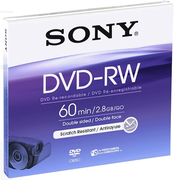 DVD-RW Sony DMW 60 – 8cm – 2.8 Go