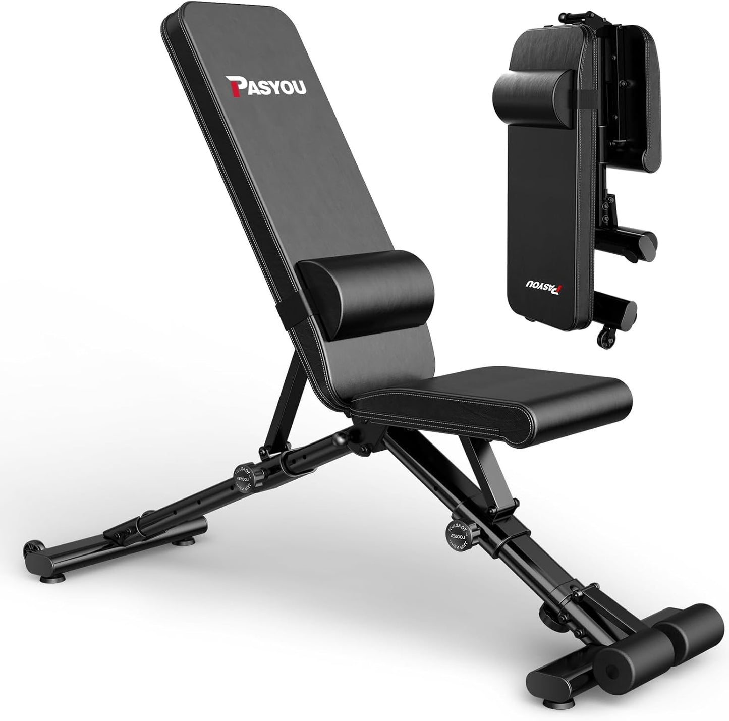 PASYOU - Banc de Musculation - Support Lombaire - Pliable – €73,99