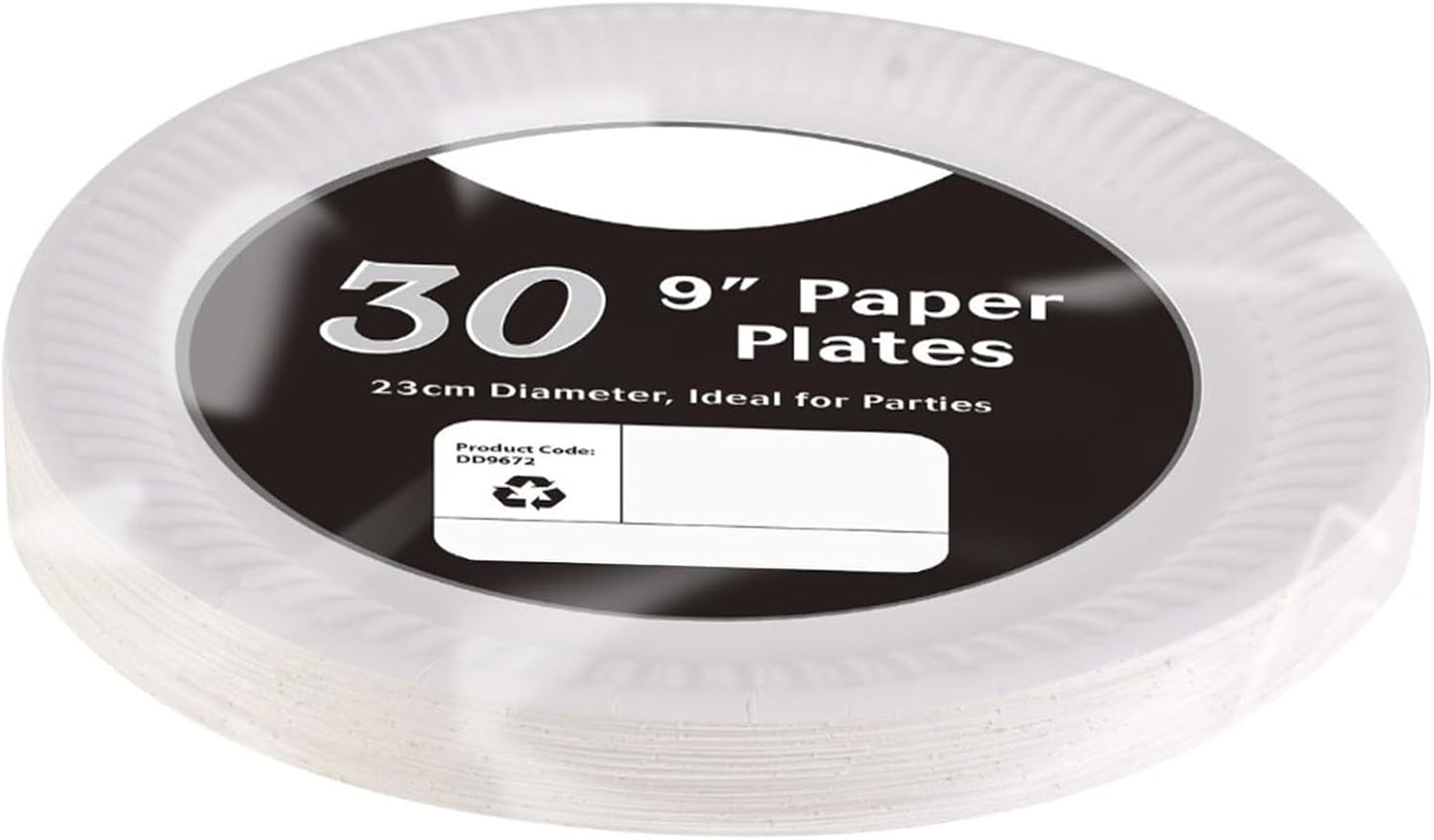1ABOVE - Assiettes en Papier - 30 Pack - 23cm Jetables – €12,95