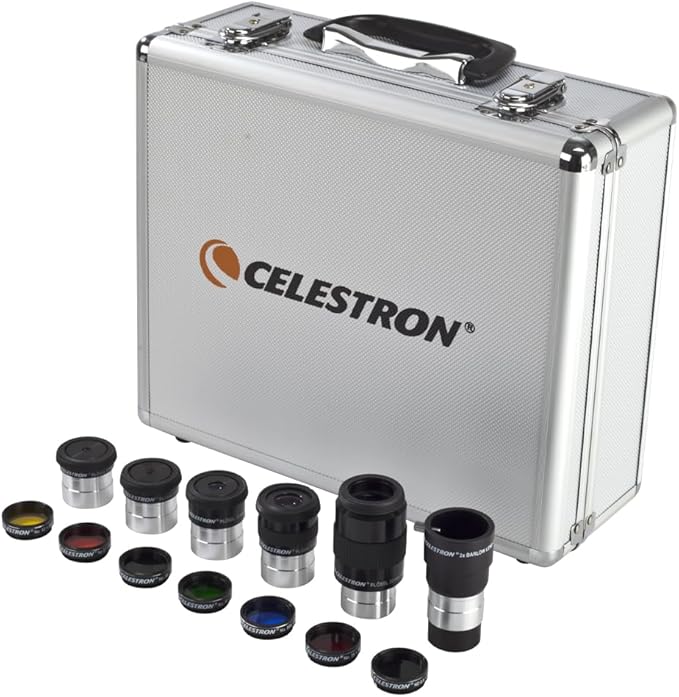 Lentilles de visée Celestron – Kit 14 pièces – Étui métallique