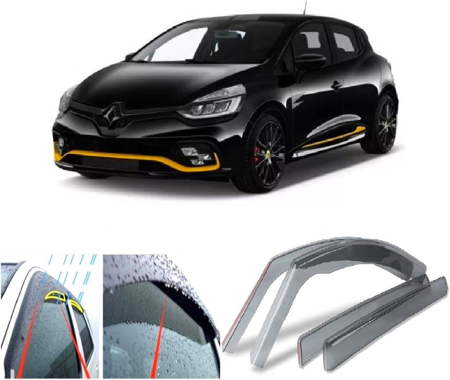 AC WOW - Déflecteurs de Vent - Ensemble de 4 - Renault Clio IV – €51,99