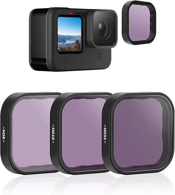 Filtres à densité neutre TELESIN ND8 ND16 ND32 – Pour GoPro Hero 10/9