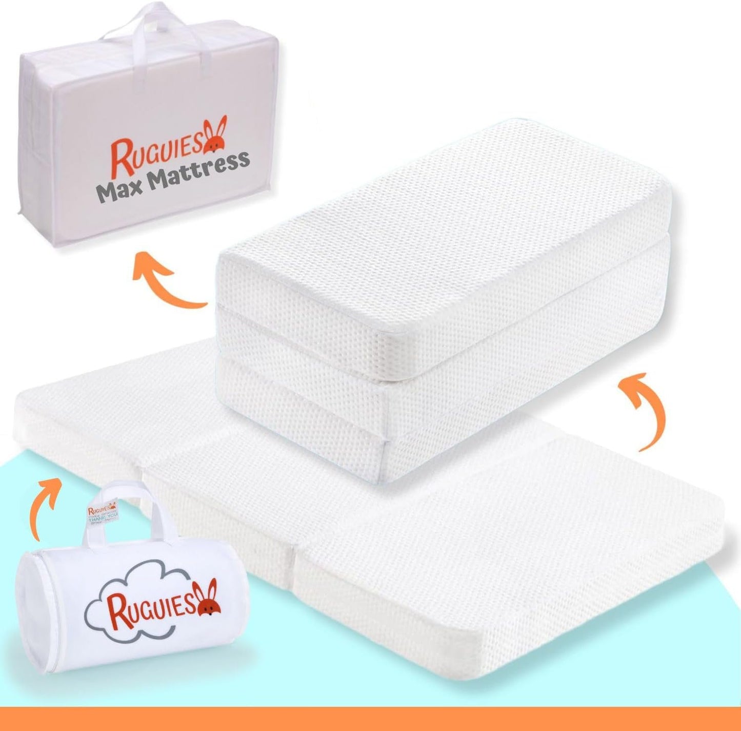 RUGUIES - Matelas Bébé Pliable - Confort Maximum - Reversible – €41,99