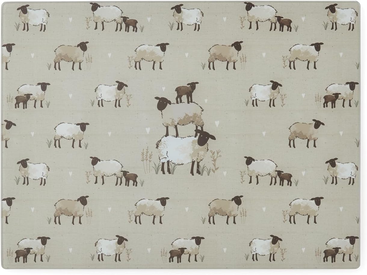 Cooksmart - Planche en Verre - Design Moutons - Résistant à la Chaleur – €5,84