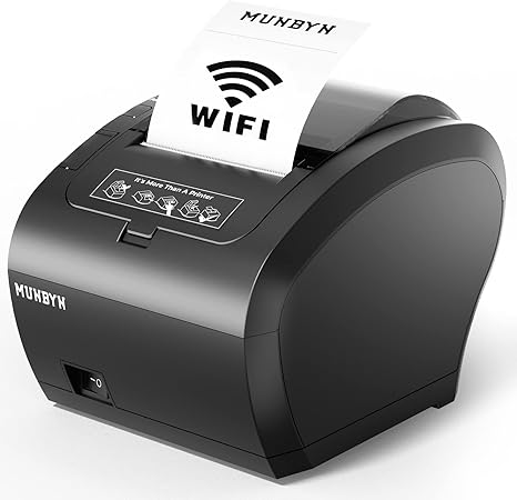 Imprimante d'étiquettes thermiques MUNBYN WiFi – 80 mm – Haute Vitesse