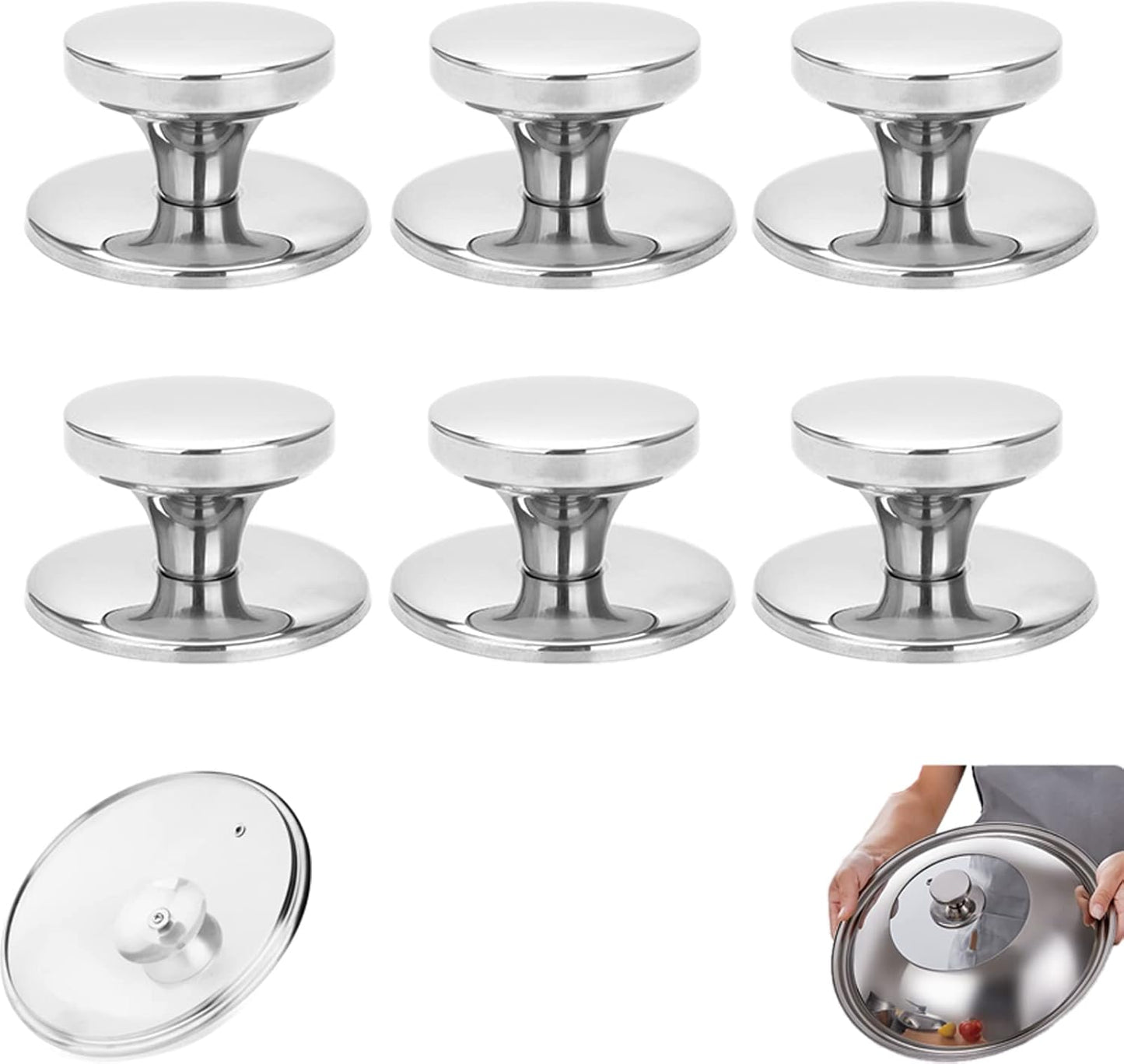 Ancuioyz - Boutons de Couvercle - Acier Inoxydable - Remplacement Universel – €6,49