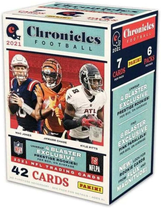 Panini - Blaster NFL 2021 Chronicles - 42 Cartes - 4 Rookies Exclusifs – €25,99