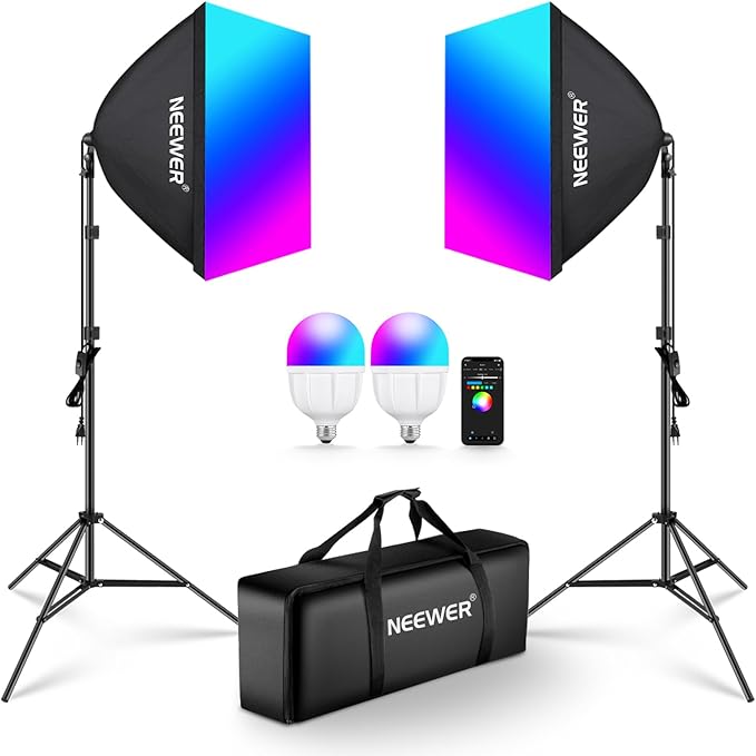 Softbox NEEWER RGB 24W – Contrôle App – CRI93+