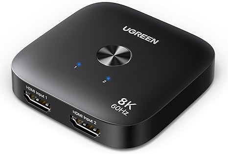 Commutateur HDMI UGREEN 8K 60Hz – 2 Entrées 1 Sortie