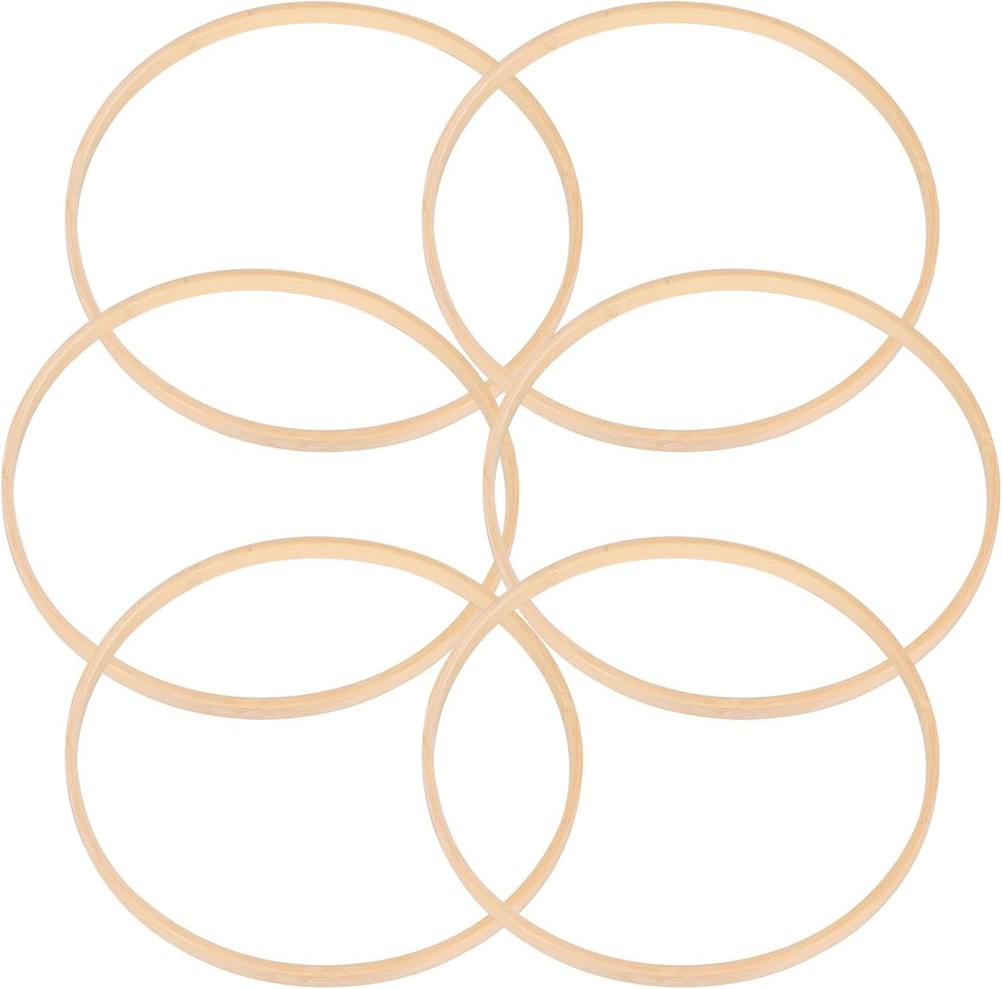 DearCal - Anneaux de Bambou - Écologiques - 20cm, Lot de 6 – €6,49