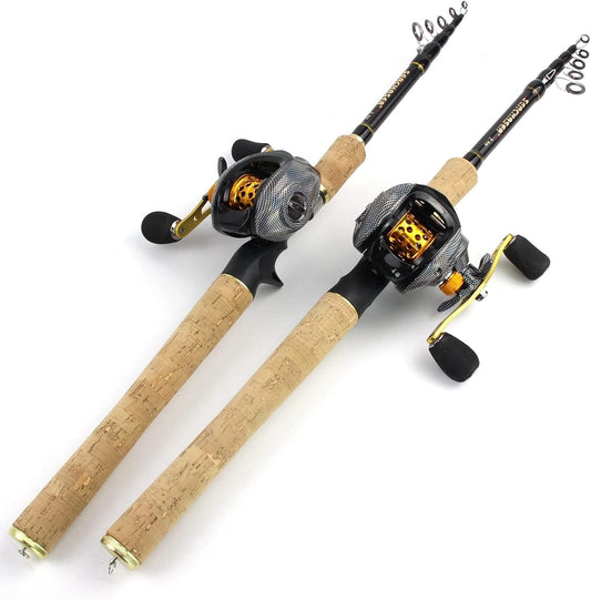 ZYDYG - Canne à Pêche Télescopique - 1.8M-2.7M - Ensemble avec Moulinet – €24,99