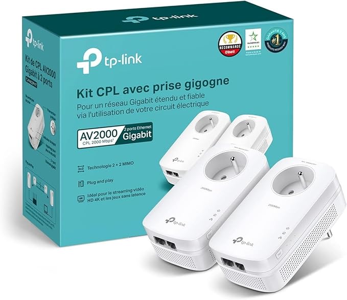 CPL TP-Link TL-PA9025P – 2000 Mbps, 2 Ports Ethernet