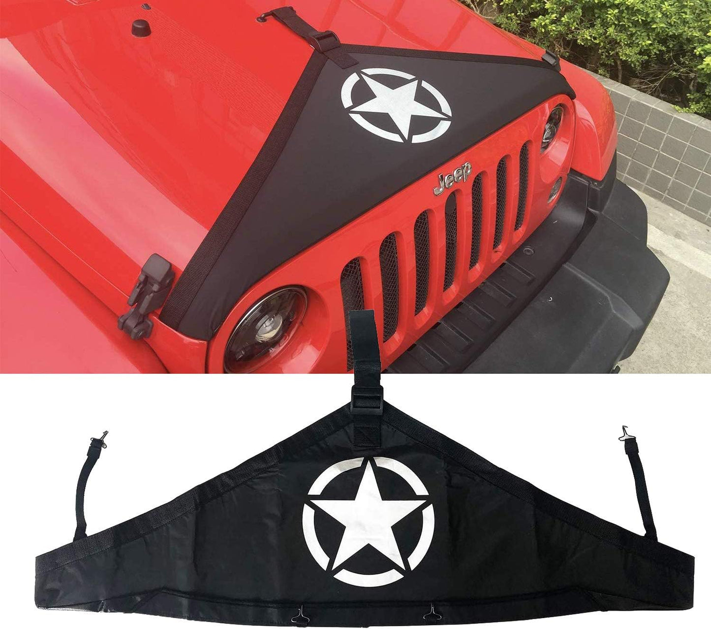 Esyauto - Kit Protection Capot Avant - Vinyle Noir - Wrangler TJ 1997-2006 – €27,99