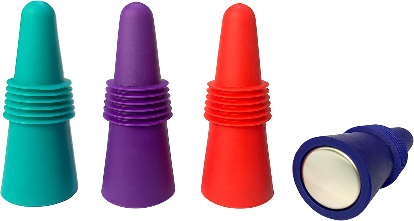 FTONOM5 - Bouchons de Bouteille - Silicone Réutilisable - 4 Couleurs – €3,89