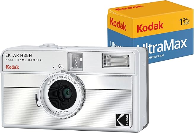 Compacts argentiques KODAK EKTAR H35N – Demi-Cadre – Rayures argentées