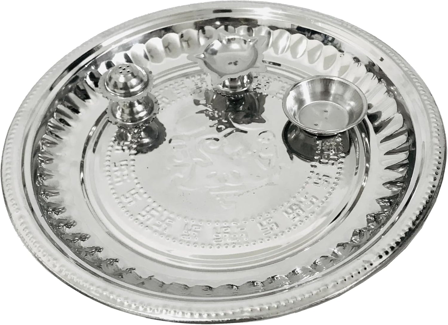 Gavya International - Thali Pooja - Acier Inoxydable - 9,5 pouces – €9,43