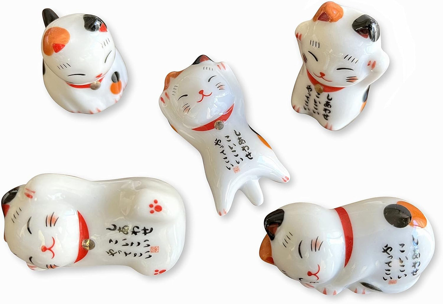 MIUFA - Support Baguettes Céramique - Chat Porte-Bonheur - 5 Pièces – €4,54