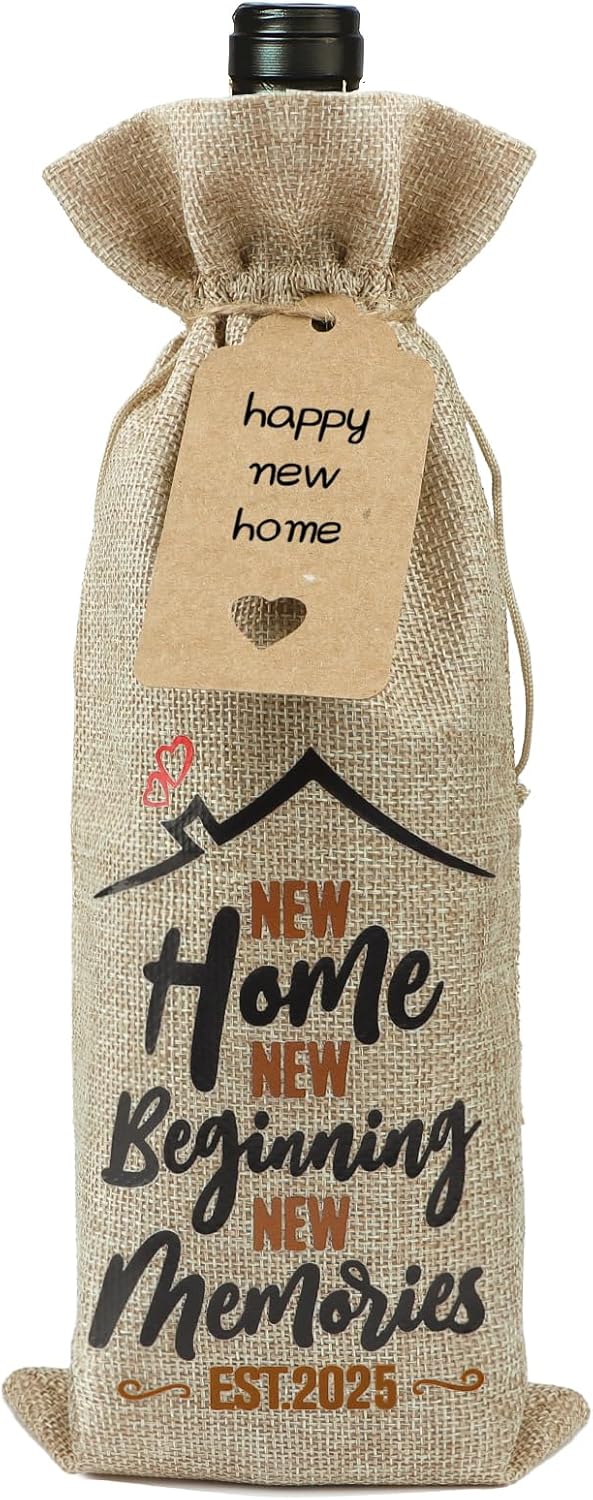 GEBETTER - Sac Bouteille Vin - Coton Lin - Corde et Étiquette – €5,84