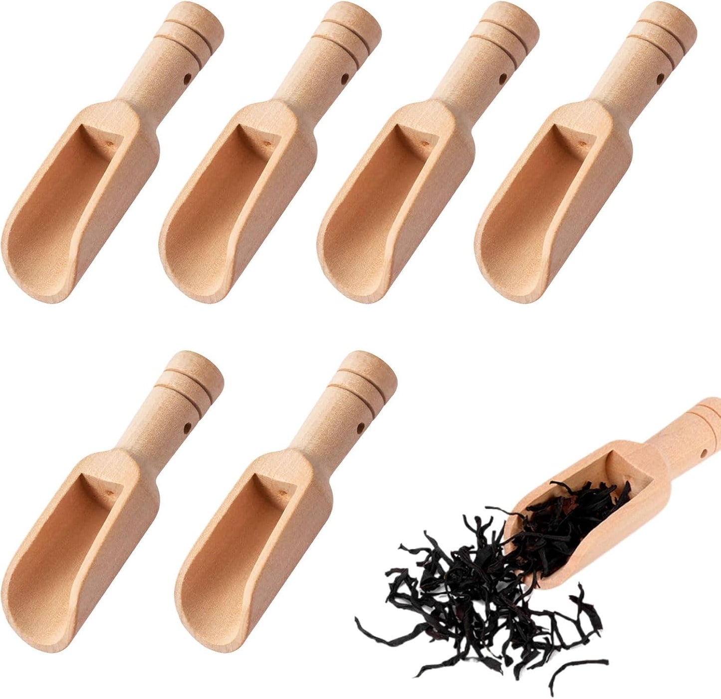 Watlikeup - Cuillères en Bois - Lot de 6 - Multi-Usage – €2,85