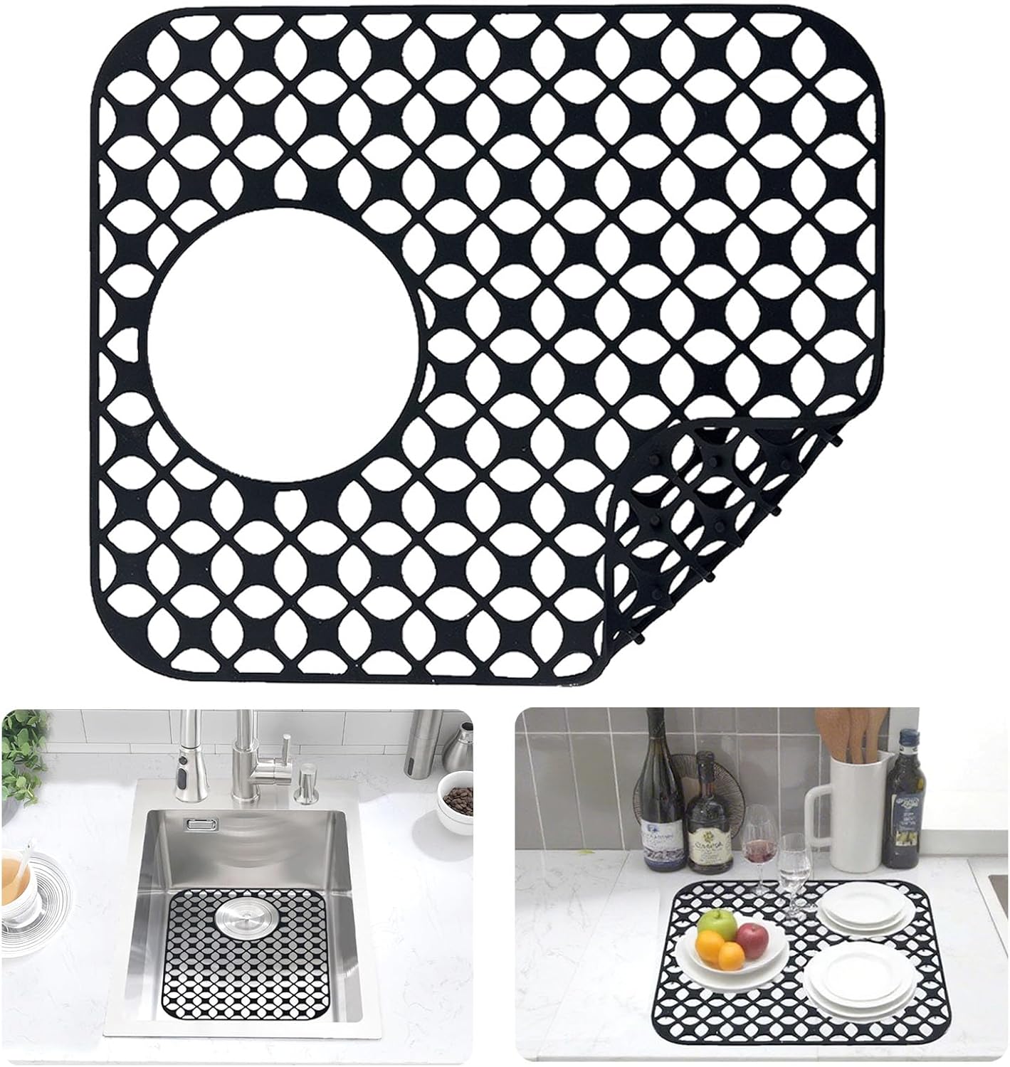 ianomla - Tapis d'évier en silicone - 34x30cm - Antidérapant – €3,24