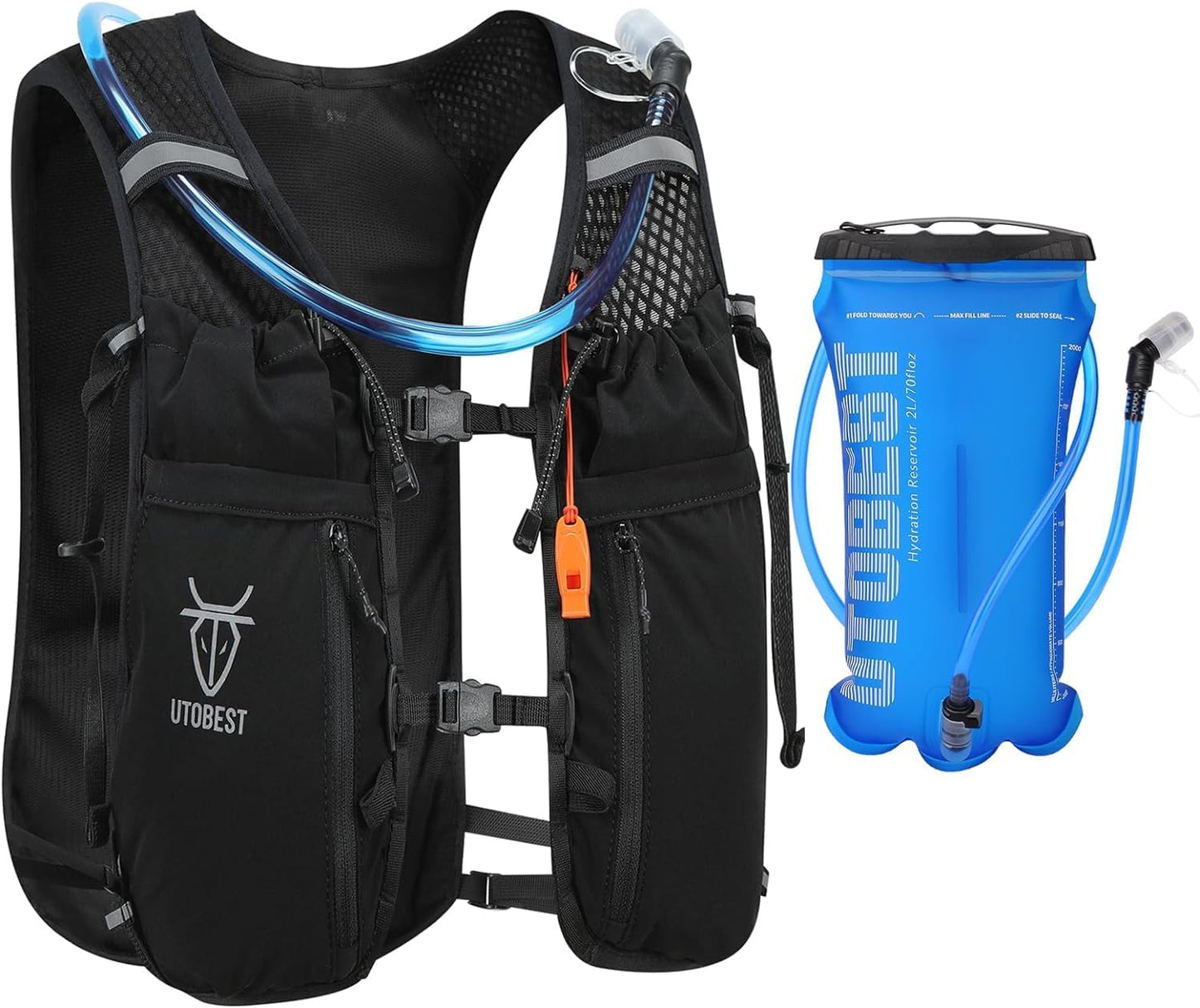 UTOBEST - Sac à Dos Running - Système d'Hydratation - Réfléchissant – €28,99