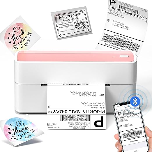 Imprimante d'étiquettes thermique Phomemo 241BT – Bluetooth – Rose