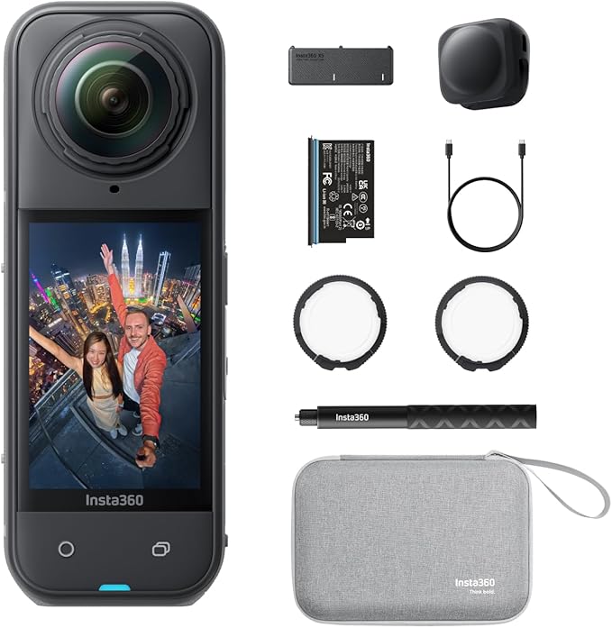 Caméras embarquées Insta360 X5 – 360° 8K – Étanche