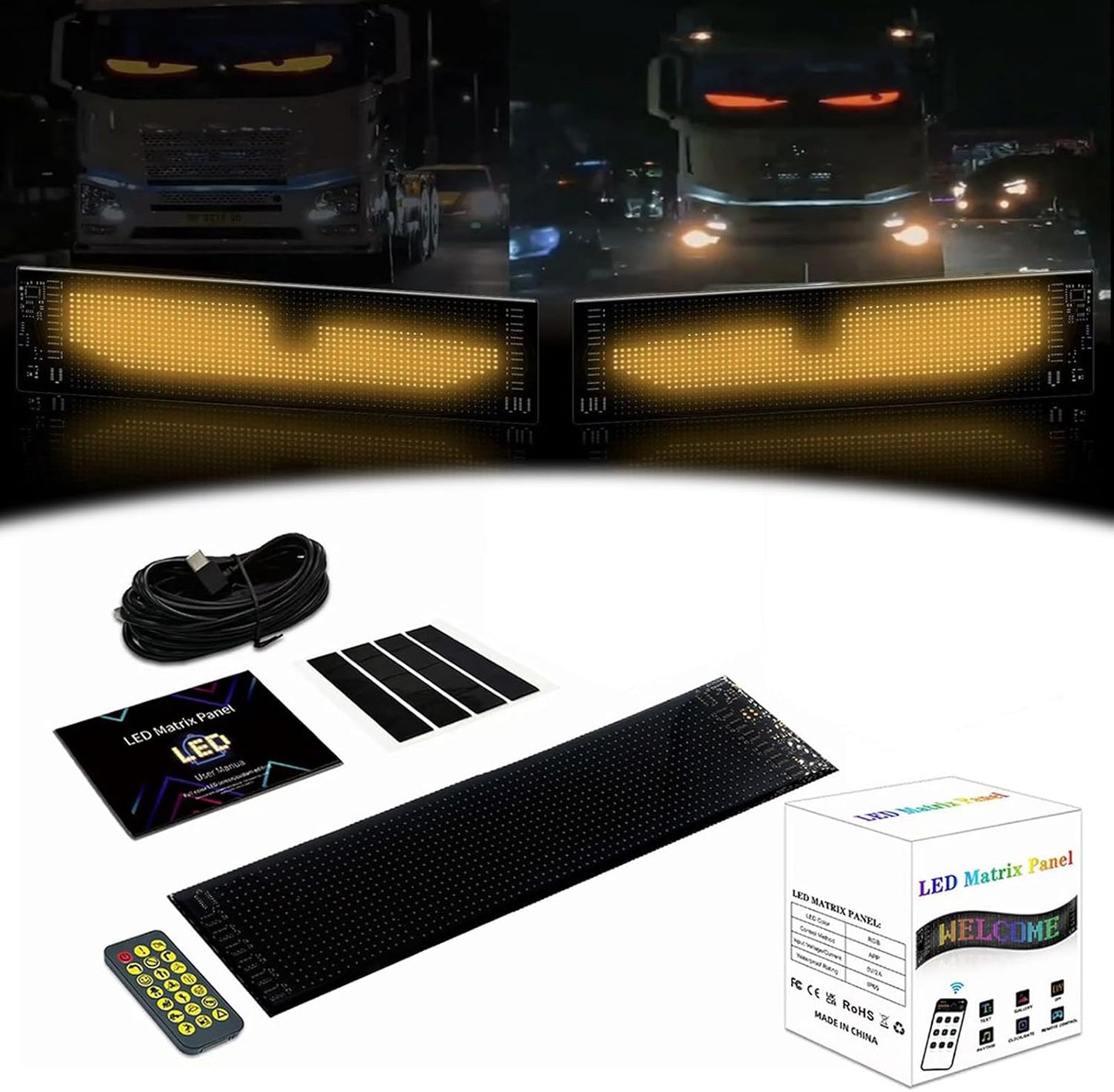 TQQEPOOL - Écran LED Programmable - Contrôle via App - Étanche IP65 – €46,99