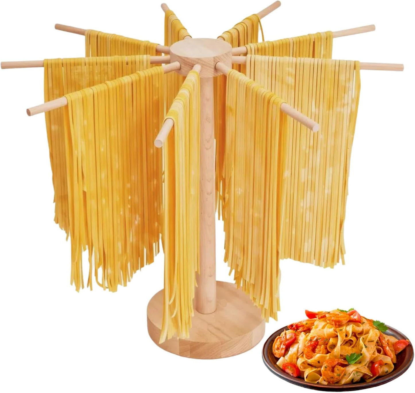 Glowgath - Séchoir à Pâtes - Bois Naturel - Grande Capacité – €12,56