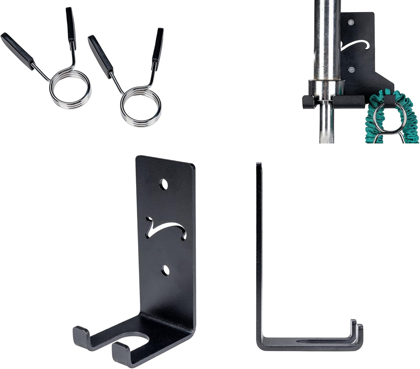 Vida Fitness - Support Mural pour Haltères - Rangement Vertical - Clips Inclus – €77,99