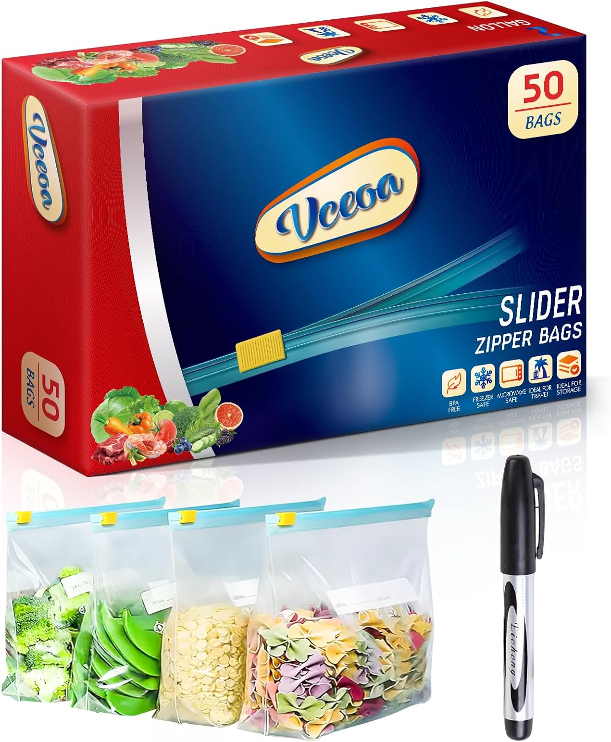 Kondono - Sacs Congélation Zip - Hermétiques - Anti-Fuites – €7,72